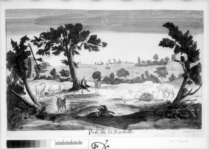 Vue générale, estampe.