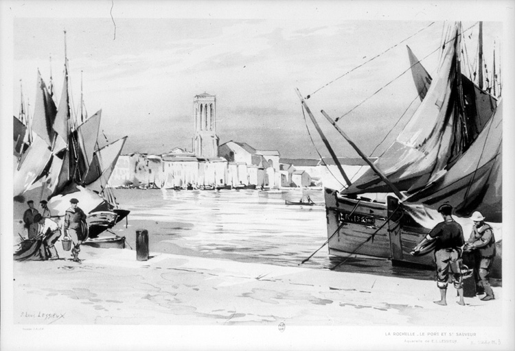 Vue générale et église Saint Sauveur.