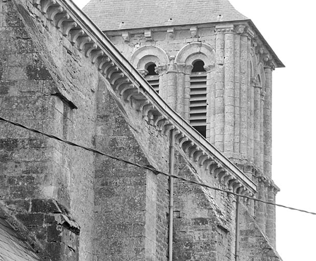 Eglise, clocher, élévation est, 3e niveau.