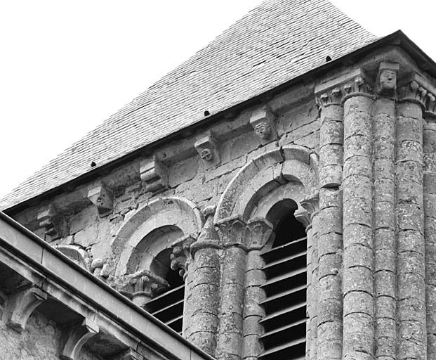 Eglise, clocher, élévation est, 3e niveau.