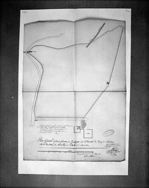 Plan général du haut fourneau à construire de 1819.