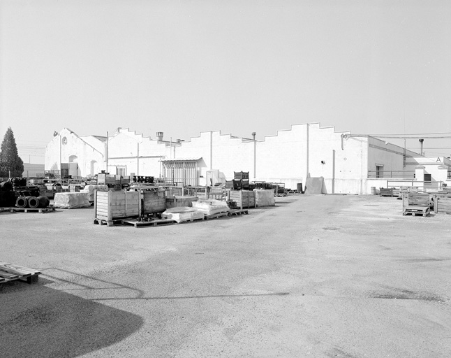 Atelier de fabrication, façade nord est.
