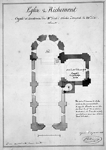 Plan par Paul Déménieux, 6 janvier 1852.