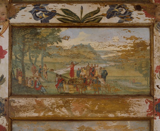 Panneau B7 : Prédication de Jean Baptiste.