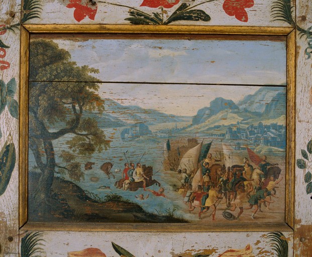 Panneau F4 : Le passage de la mer rouge.