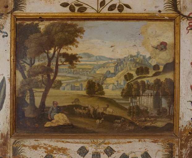 Panneau F6 : Dieu avertit Jacob de quitter Laban(?).