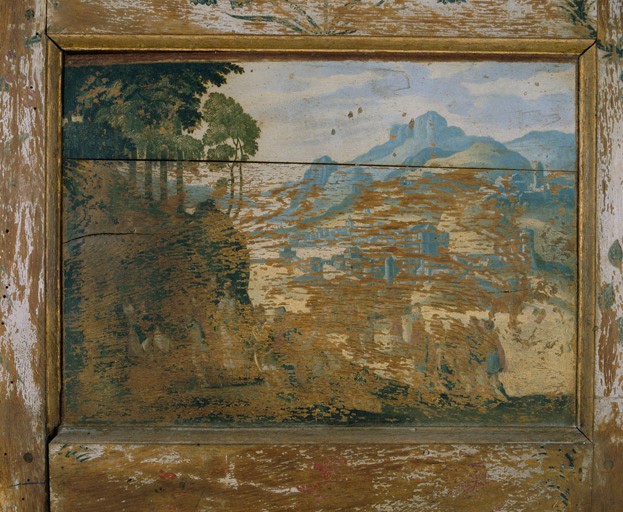 Panneau F9 : Abraham et le roi de Sodome (?).