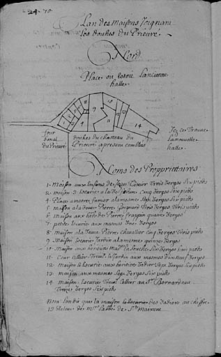 Plan terrier, 1725.