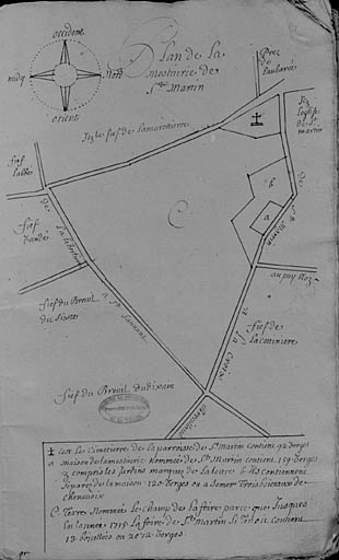 Plan terrier, 1725.