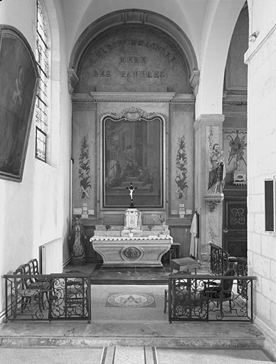 Détail du retable gauche.