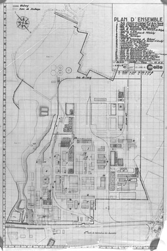 Plan d'ensemble, de 1961, mise à jour 1973.