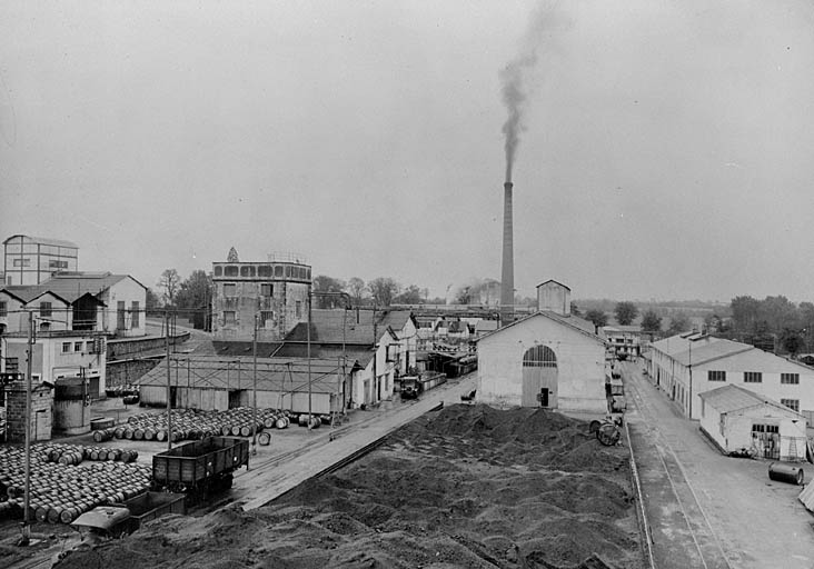 Parc à charbon vu du sud-ouest, vers 1920, 1930.