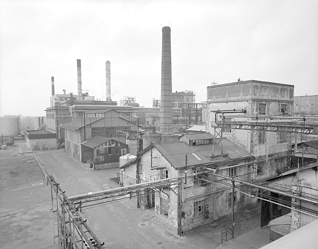 L'ensemble des chaufferies, vue du nord.