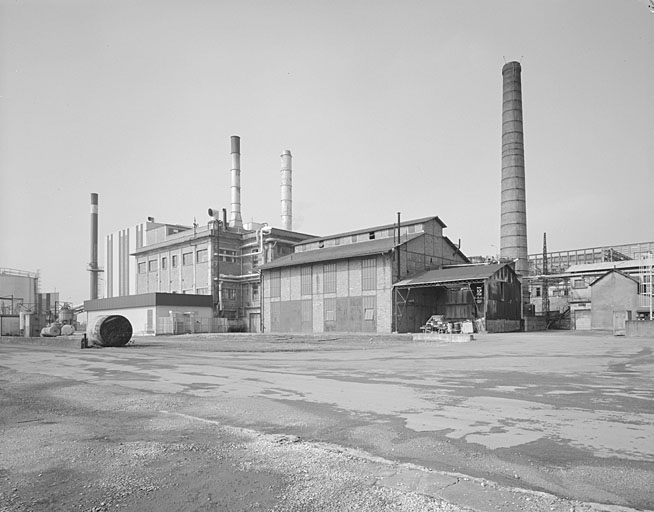 L'ensemble des chaufferies, vue du nord.