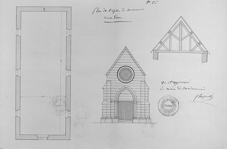 Plan et élévation d'un projet.