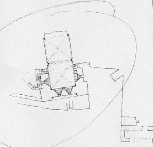 Bâtiment conventuel, corps principal, plan au rez-de-chaussée.