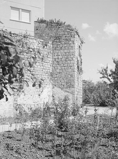 Jardin de l'hôpital, pavillon quadrangulaire vu de l'ouest.