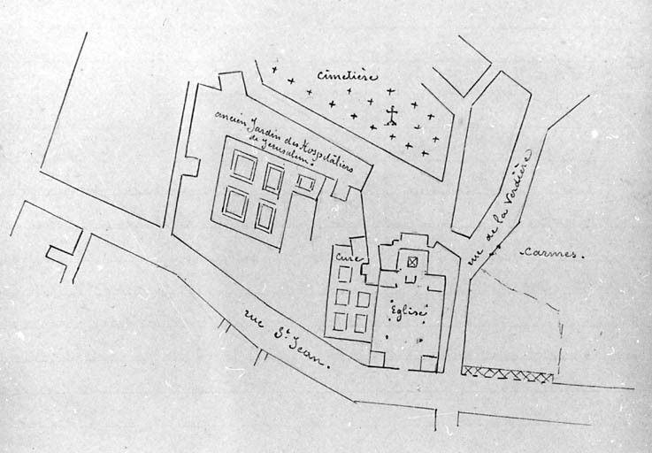 Plan masse de l'état de 1750.