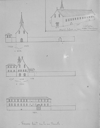 Elévations sur la rue Pernelle.