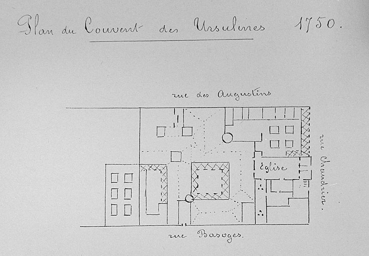 Plan masse, état de 1750.