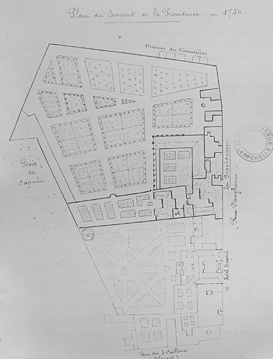 Plan masse, état de 1750.