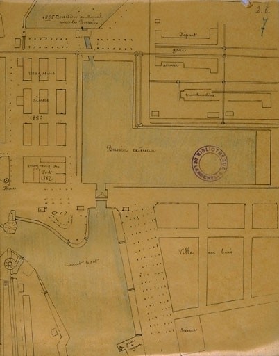 Quartier du Gabut, état de 1887.