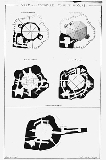 Plan à chaque niveau, en 1884, par Lisch.