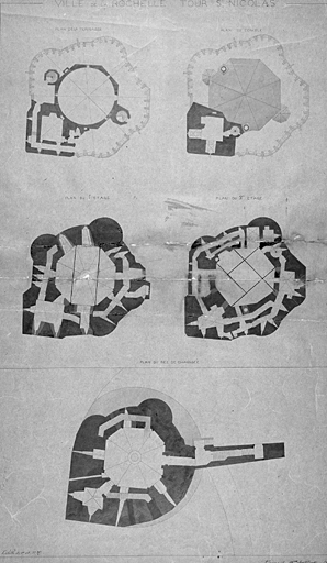 Plan à chaque niveau, en 1884, par Lisch.