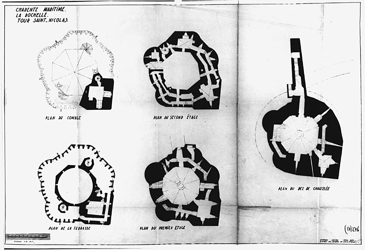 Plan à chaque niveau, en 1952, par G. Jouven.