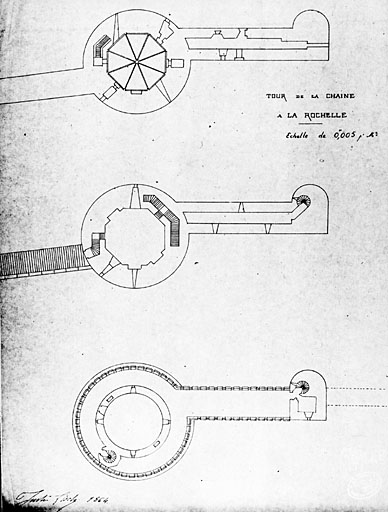 Plan des trois niveaux, par J. Lisch en 1864.