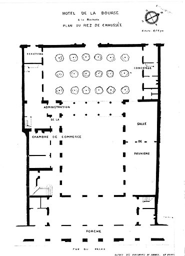 Plan du rez de chaussée, en 195(?).