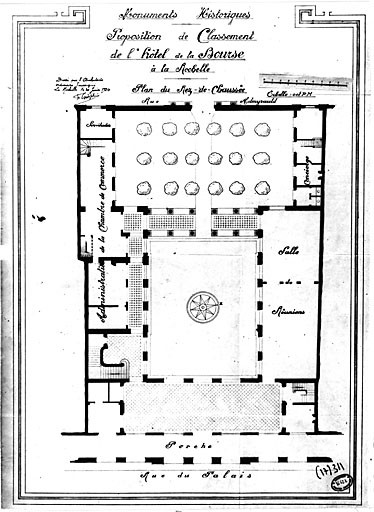 Plan du rez de chaussée, en 1924, par Grizet.