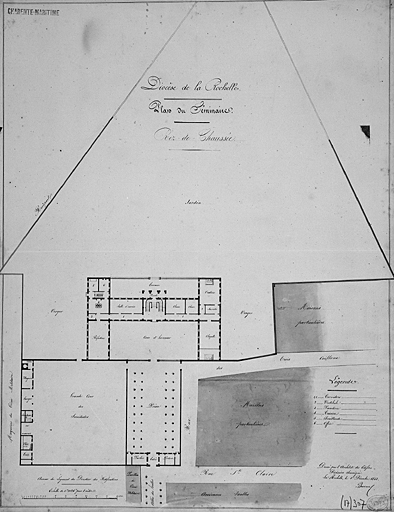 Plan générale au rez-de-chaussée, en 1853, par Brossard.