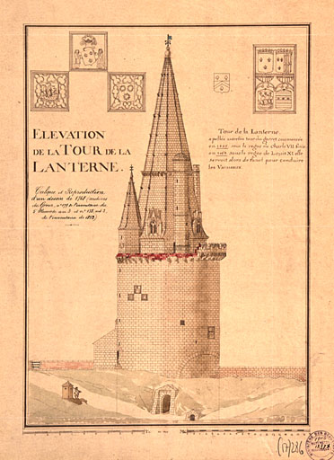 Elévation nord reproduite d'un dessin de 1768 des archives du Génie.