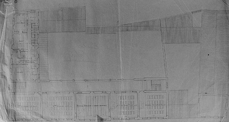 Plan du premier étage, vers 1900, par Corbineau.