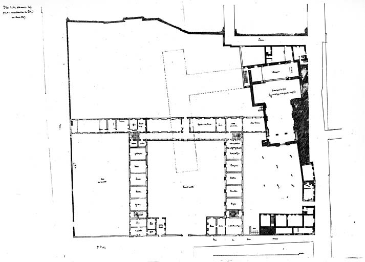 Projet de reconstruction de 1837, plan général. [Brossard].