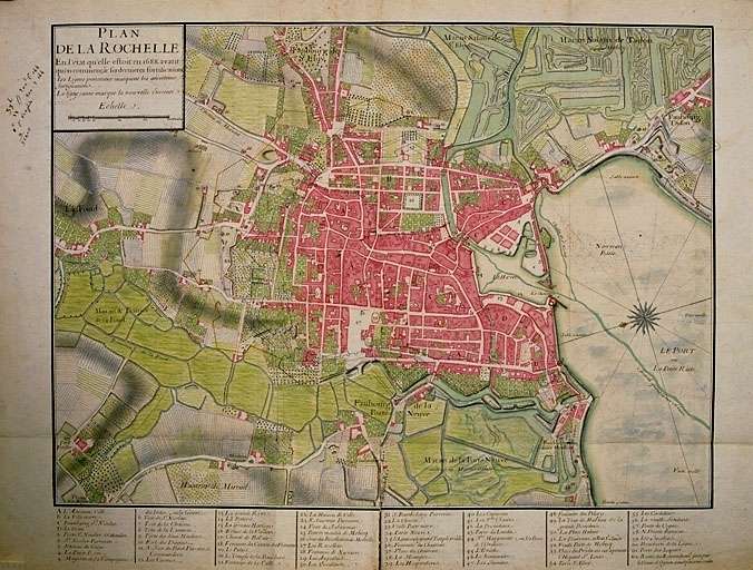 Plan de la ville en 1688, avant l'établissement des dernières fortifications, par Cl. Masse.