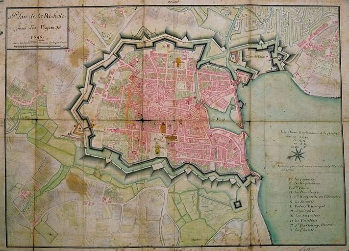 Plan des fortifications pour les projet de 1698, par Ferry.