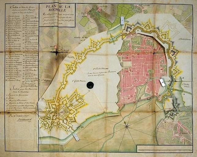 Etat des fortifications et perfectionnements proposés, en 1707, par Desvillennes.