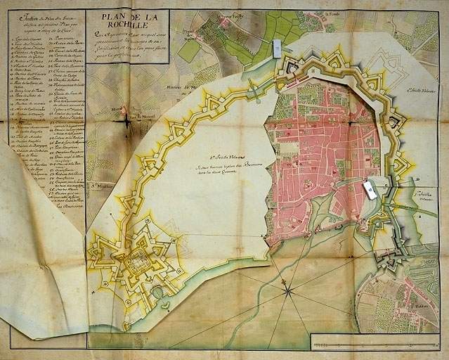 Etat des fortifications et perfectionnements proposés, en 1707, par Desvillennes, 1e retombe.