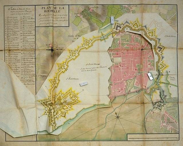 Etat des fortifications et perfectionnements proposés, en 1707, par Desvillennes, 2e retombe.