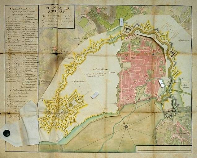 Etat des fortifications et perfectionnements proposés, en 1707, par Desvillennes, 3e retombe.