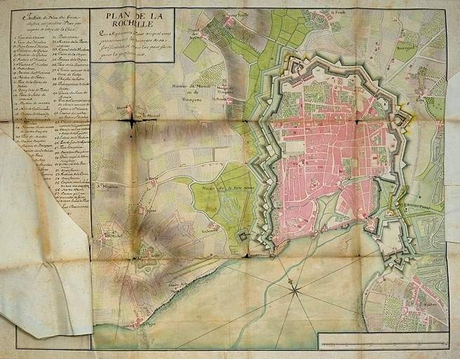 Etat des fortifications et perfectionnements proposés, en 1707, par Desvillennes, 4e retombe.