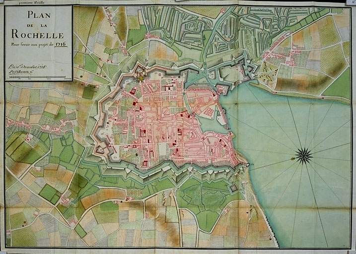 Plan pour servir aux projets de 1716, 1715 par Desvillennes.