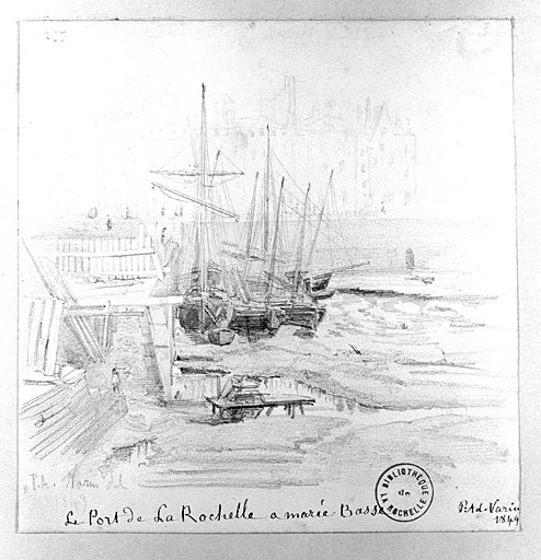 Vu à marée basse, par Adolphe Varin, en 1849.