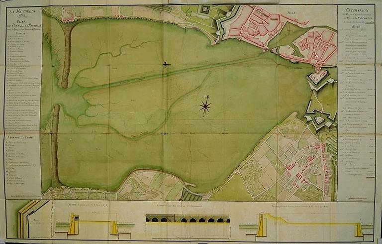 Projet d'un nouveau bassin, 1764. Franquet de Chaville, retombe.