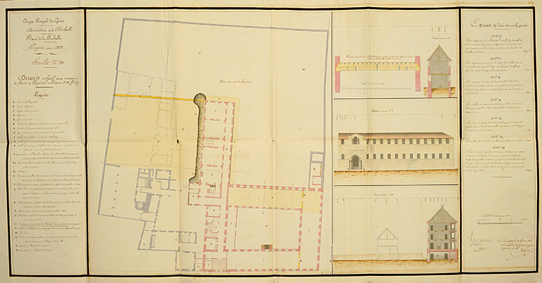 Travaux à effectuer, projets, en 1821. Emy, de Verdon.