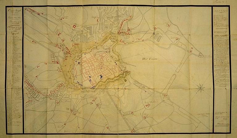 Plan de la ville, en 1822, de Verdon.