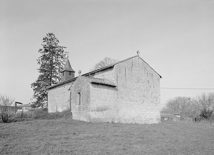 Chevet et élévation sud.