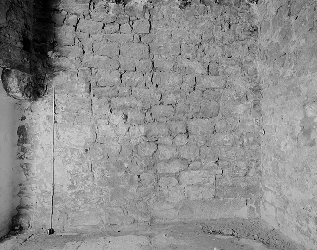 Corps de logis principal, salle nord ouest, mur nord est, partie droite.